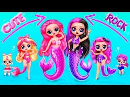 Mermaid Cutie and Rock Sisters Growing Up! LOL OMG DIYs