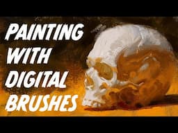 Experimenting with Different Photoshop Brushes - Skull Demo