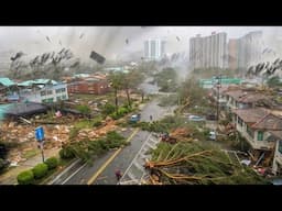 Monster Storm Batters China : Typhoon-Level Winds and 180mm Rainfall strike 4 Provinces
