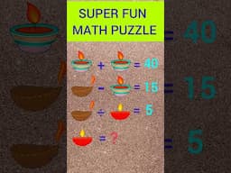 SUPER FUN MATH PUZZLE🔥🔥💯 #shorts #youtubeshorts