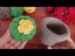 Wow!!! Eye-Catching Crochet Home Ornament 🌵 | How to Make a Cactus & Mini Bag | Beginner Tutorial
