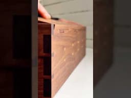 making wooden hinges on a cabinet door. really cool project! #woodworking