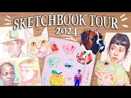 the BIG 2024 Sketchbook Tour! flip through + chat