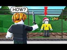 Using 50 Different HIDING SPOTS in MM2... (Roblox Movie)