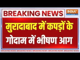 Breaking News: मुरादाबाद में कपड़ों के गोदाम में भीषण आग Moradabad | Fire Broke Out | Cloth Factory