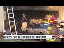 Fire crews put out house fire in Omaha