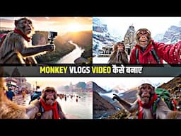 ai monkey vlogs video kaise banaye | how to make monkey vlog with ai | ai vlog video kaise banaye