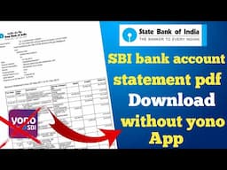 sbi statement download without  yono app