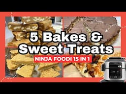 5 BAKES & SWEET TREATS | NINJA FOODI Recipes | Flapjacks, Blondies, Shortbread, Apple Turnovers