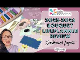 Erin Condren LifePlanner Review | Bouquet | Dashboard Layout | 2025-2026 | Unboxing