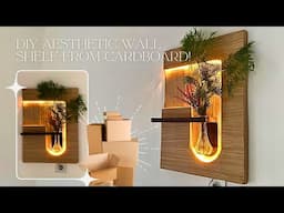 DIY Aesthetic Wall Shelf from Recycled Cardboard | Easy & Budget-Friendly!
