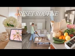 SUNDAY RESET ROUTINE | productive day, deep cleaning my house, cooking, & grocery shopping!