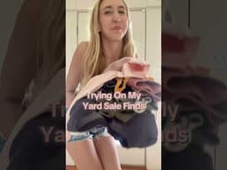 Try on from todays yard sale haul #tryon #secondhand #yardsalefinds #clothinghaul