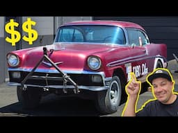 Who Ended Up With This Old Drag Car? We Got Into A Bidding War On This 1956 Chevy Bel Air