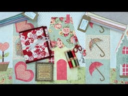 Flosstube #407 - New linen dyer, quilt blocks, a finish & a tiny antique sampler “May you be happy”