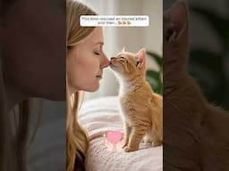 This kind girl rescued an injured kitten and then🥰🥰🥰