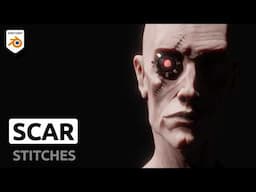 Blender Tutorial - Scar and Stitches in 6 Minutes