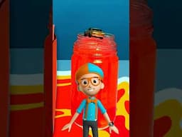 Car Jump Over LAVA with Blippi! 🚗🌋#blippi #race #racecar