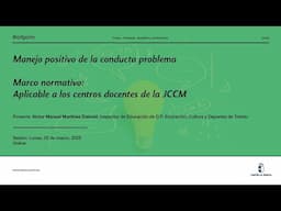#Curso_CRFPCLM: Manejo positivo de la conducta problema - Victor Manuel Martínez Daimiel