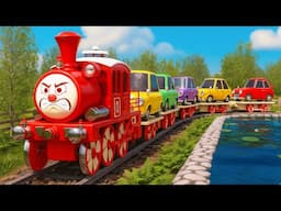 Thomas the Train Lost Control - Let's Find The Cars!