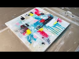 Easy Abstract Acrylic Painting Demo - Step By Step Art Tutorial - 144