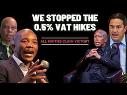 DA & EFF Force VAT Hike Reversal, ActionSA & BOSA Claims Win