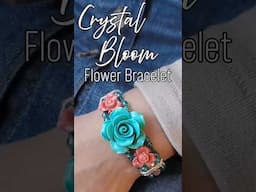 Gemstone Flower Beaded Bracelet #jewelry #jewelrymakingforbeginners #bracelet #diy #beads