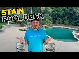 How To Stain Concrete: Valspar Pool Deck and Walkway Stain