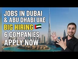 JOBS IN 6 COMPANIES DUBAI & ABU DHABI UAE 🇦🇪 | FOUGHTY1