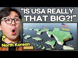 North Korean Reacts to REAL Size of US STATES