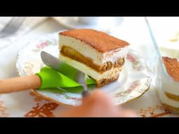 Super Easy 10 Minute Tiramisu ! No Bake, No Egg, No Mascarpone !  Tiramisu Recipe without Mascarpone