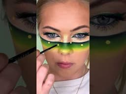 funky green makeup tutorial 💚 #shorts #makeup