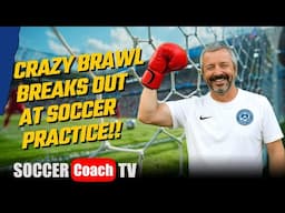 CRAZY BRAWL BREAKS OUT AT SOCCER PRACTICE.
