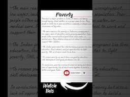 Essay on Poverty #essay #shorts #poverty #trending #viral