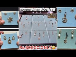 Tanishq Diamond Earrings Pendant Set Design 2.31GM Starts✨| Pendant Set Designs| Diamond Earrings|