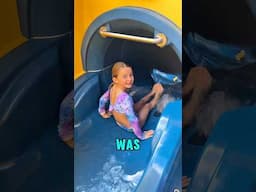 Going down the biggest waterslide at Disneyland!