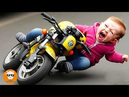 AWW! Cutest BABIES in Trouble with Tricycle for the First time  - Funny Baby Videos | Just Funniest