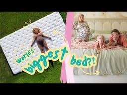 We Built a MASSIVE Family Bed!! (DIY + Full Reveal)