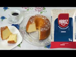 Bolo Feito com Arroz sem Farinha de Trigo