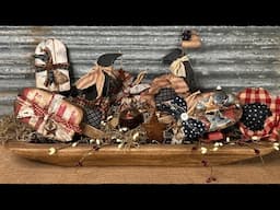 Patriotic Bowl Fillers ~ Popsicles ~ Crows ~ Primitive Flowers