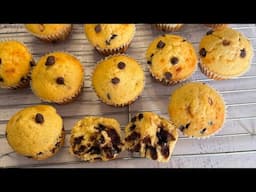 Fluffy Chocolate Chip Muffins Recipe | Soft, Tender & Delicious