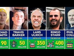 Best Richest Drummers Of All Time | Lars Ulrich, Dave Grohl, Chad Smith