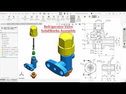 Refrigerator Valve Parts and Assembly in SolidWorks