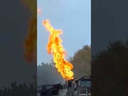 Train erupting like a Volcano.