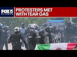Tear gas used to keep protesters off highway | FOX 5 News