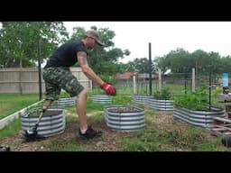 Hand Weeding Out A Raised  Bed Garden | Absolutely Exhausted But Got The Job Done!