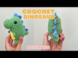 Crochet Dino Dinosaur Amigurumi Tutorial - Beginners Pattern Tutorial How to Crochet