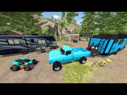 Campers Find Old Barns in Forest | Farming Simulator 25