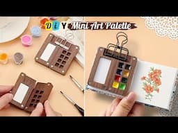Mini art palette / How to make mini art palette at home / handmade mini colour palette