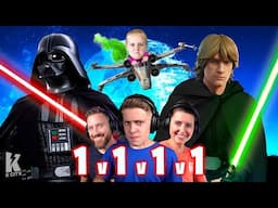 Air Raid on AI VADER! *1v1v1v1 Family Challenge* in Fortnite